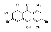9,10-Anthracenedione, 1,8-diamino-4,5-dihydroxy-, brominated Structure