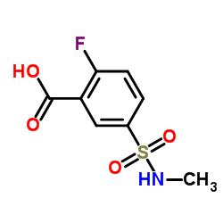 2-FLUORO-5-METHYLSULFAMOYL-BENZOIC ACID结构式