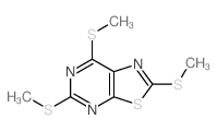 Thiazolo[5,4-d]pyrimidine,2,5,7-tris(methylthio)- structure