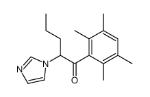 2-imidazol-1-yl-1-(2,3,5,6-tetramethylphenyl)pentan-1-one结构式