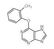 6-(2-methylphenoxy)-7H-purine结构式