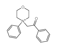 Morpholinium,4-(2-oxo-2-phenylethyl)-4-phenyl-, bromide (1:1) Structure