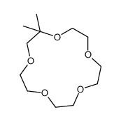 2,2-dimethyl-1,4,7,10,13-pentaoxacyclopentadecane结构式