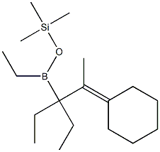 Ethyl(2-cyclohexylidene-1,1-diethylpropyl)(trimethylsilyloxy)borane结构式