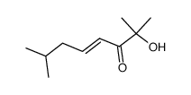 (E)-2-hydroxy-2,7-dimethyloct-4-en-3-one Structure