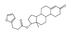 17β-hydroxyestr-4-en-3-one 17-[3-(2-furyl)propionate] structure