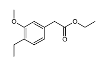 Benzeneacetic acid, 4-ethyl-3-methoxy-, ethyl ester (9CI) Structure
