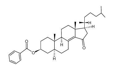 (3β,5α)-3-(benzoyloxy)cholest-8(14)-en-15-one结构式