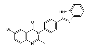 3-[4-(1H-benzimidazol-2-yl)phenyl]-6-bromo-2-methylquinazolin-4-one结构式
