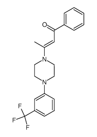 1-Phenyl-3-(4-(3-(trifluoromethyl)phenyl)-1-piperazinyl)-2-buten-1-one structure