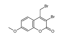3-bromo-4-(bromomethyl)-7-methoxychromen-2-one Structure