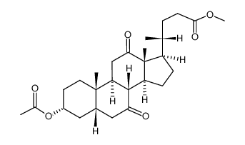 3α-Acetoxy-7,12-dioxo-5β-cholan-24-oic acid methyl ester结构式