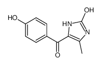 4-(4-hydroxybenzoyl)-5-methyl-1,3-dihydroimidazol-2-one结构式