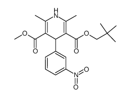 1,4-Dihydro-2,6-dimethyl-4-(3-nitrophenyl)-3,5-pyridinedicarboxylic acid 3-methyl 5-(2,2-dimethylpropyl) ester结构式