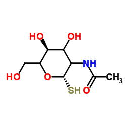 2-(乙酰氨基)-2-脱氧-1-硫代-ALPHA-D-吡喃葡萄糖结构式