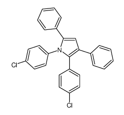 1,2-bis(4-chlorophenyl)-3,5-diphenylpyrrole结构式