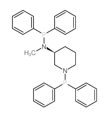 Phosphinous amide,N-[1-(diphenylphosphino)-3-piperidinyl]-N-methyl-P,P-diphenyl-, (S)- (9CI) Structure
