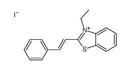 3-ethyl-2-(2-phenylethenyl)-1,3-benzothiazol-3-ium,iodide结构式