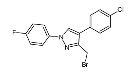 3-(bromomethyl)-4-(4-chlorophenyl)-1-(4-fluorophenyl)pyrazole Structure