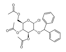 3,4,6-tri-O-acetyl-2-O-diphenylmethyl-α-D-glucopyranosyl chloride Structure