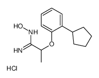 2-(2-cyclopentylphenoxy)-N'-hydroxypropanimidamide,hydrochloride Structure