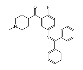 (5-((diphenylmethylene)amino)-2-fluorophenyl)(1-methylpiperidin-4-yl)methanone结构式