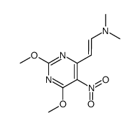 2,4-dimethoxy-6-[2-(dimethylamino)vinyl]-5-nitropyrimidine结构式