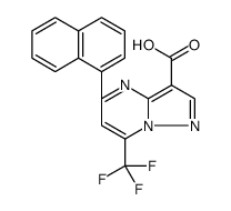 Pyrazolo[1,5-a]pyrimidine-3-carboxylic acid, 5-(1-naphthalenyl)-7-(trifluoromethyl)结构式