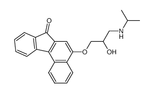 5-(2-Hydroxy-3-isopropylamino-propoxy)-benzo[c]fluoren-7-one结构式