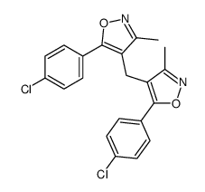 5-(4-chlorophenyl)-4-[[5-(4-chlorophenyl)-3-methyl-1,2-oxazol-4-yl]methyl]-3-methyl-1,2-oxazole Structure