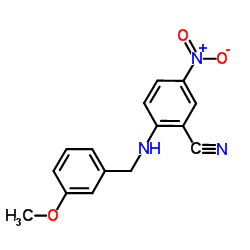 2-(3-Methoxy-benzylamino)-5-nitro-benzonitrile结构式