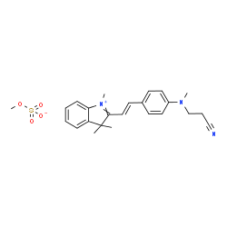 2-[2-[4-[(2-cyanoethyl)methylamino]phenyl]vinyl]-1,3,3-trimethyl-3H-indolium methyl sulphate Structure