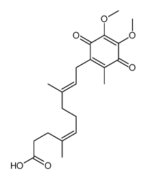 10-(4,5-dimethoxy-2-methyl-3,6-dioxocyclohexa-1,4-dien-1-yl)-4,8-dimethyldeca-4,8-dienoic acid结构式