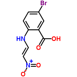 5-溴-2-[(2-硝基乙烯)氨基]-苯甲酸结构式