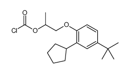 1-(4-tert-butyl-2-cyclopentylphenoxy)propan-2-yl carbonochloridate Structure