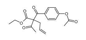 2-(4-acetoxy-benzoyl)-2-acetyl-pent-4-enoic acid ethyl ester结构式