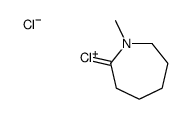 7-chloro-1-methyl-3,4,5,6-tetrahydro-2H-azepin-1-ium,chloride结构式