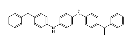 1-N,4-N-bis[4-(1-phenylethyl)phenyl]benzene-1,4-diamine结构式