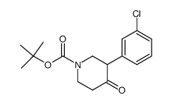 1-BOC-3-(3'-CHLOROPHENYL)-PIPERIDIN-4-ONE Structure