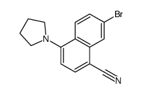 7-bromo-4-pyrrolidin-1-ylnaphthalene-1-carbonitrile Structure