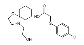 1-Oxo-4-azaspiro(4.5)decane-4-ethanol compd. with ((p-chlorophenyl)thi o)acetic acid (1:1) Structure