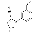 4-(3-methylsulfanylphenyl)-1H-pyrrole-3-carbonitrile结构式