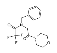 N-benzyl-2,2,2-trifluoro-N-(2-morpholino-2-oxoethyl)acetamide结构式