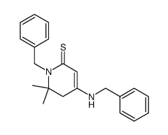 1-Benzyl-4-benzylamino-6,6-dimethyl-5,6-dihydro-1H-pyridine-2-thione Structure