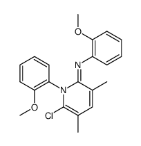 6-chloro-1-(2-methoxyphenyl)-2-(2-methoxyphenylimino)-3,5-dimethyl-1,2-dihydropyridine Structure