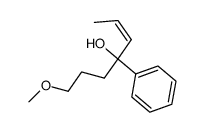 (Z)-7-methoxy-4-phenylhept-2-en-4-ol结构式