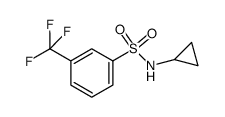 N-cyclopropyl-3-(trifluoromethyl)benzenesulfonamide结构式