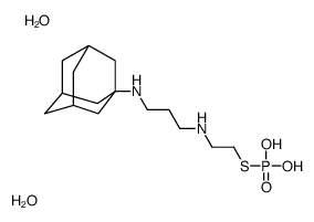 2-[3-(1-adamantylamino)propylamino]ethylsulfanylphosphonic acid,dihydrate Structure