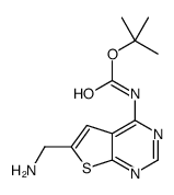 6-(氨基甲基 )噻吩并[2,3-d]嘧啶-4-氨基甲酸叔丁酯结构式