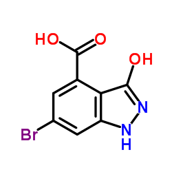 1H-Indazole-4-carboxylicacid,6-bromo-2,3-dihydro-3-oxo- Structure